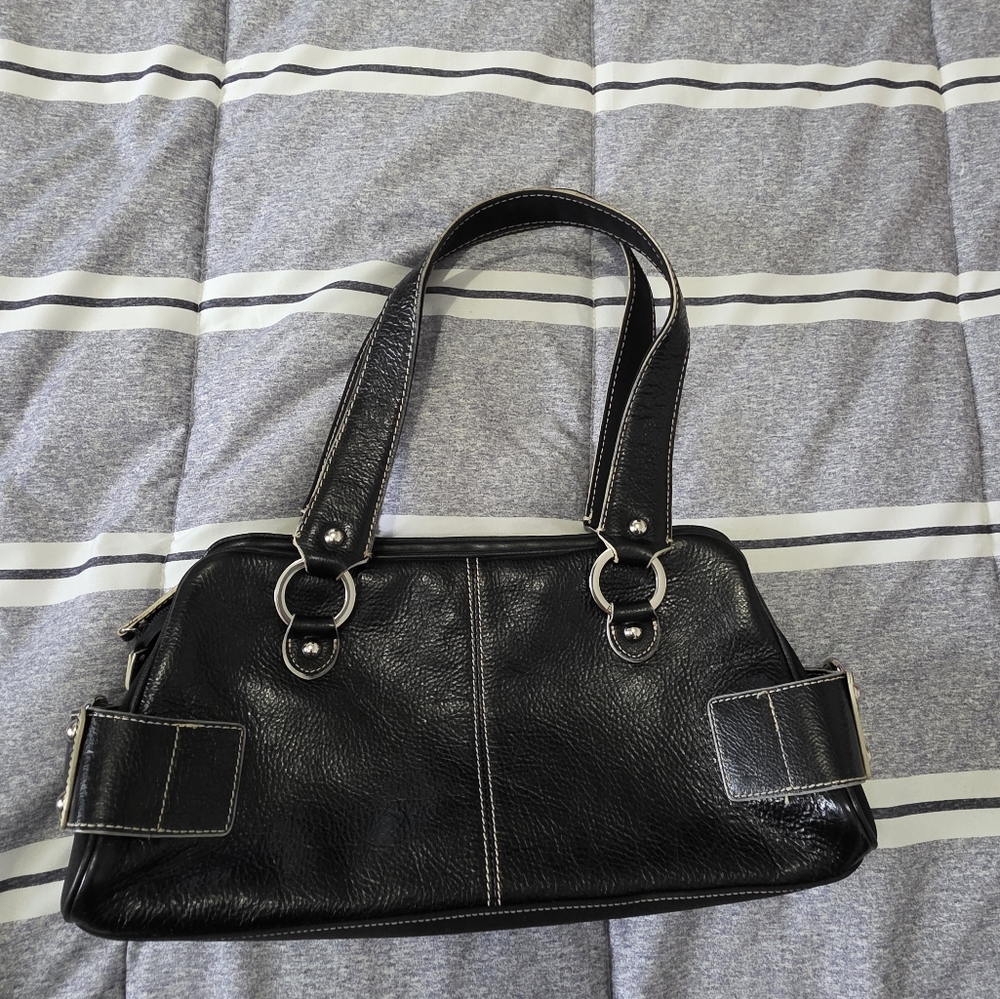 Elegant Black Leather Handbag
